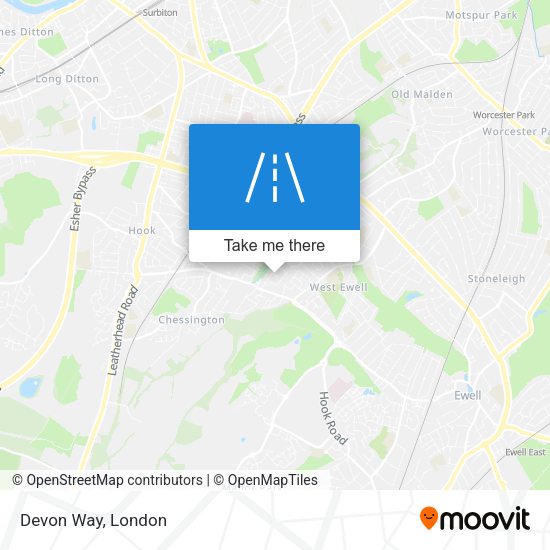 Devon Way map