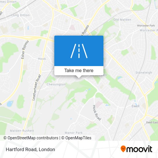 Hartford Road map