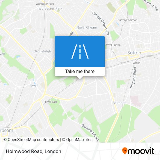 Holmwood Road map