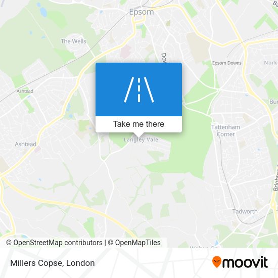 Millers Copse map