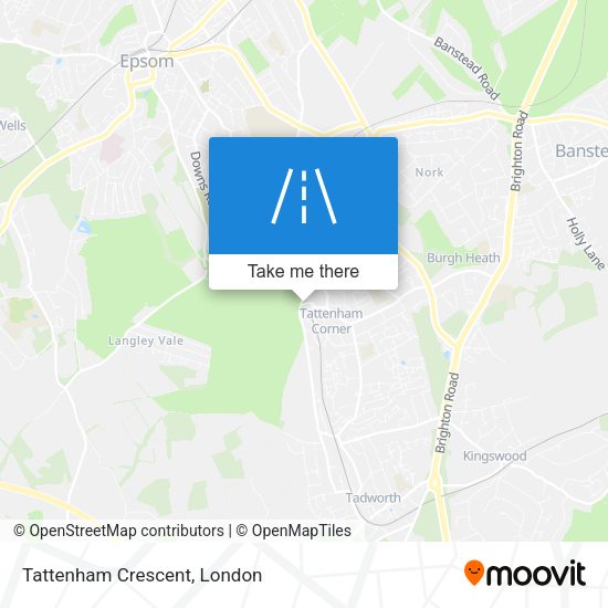 Tattenham Crescent map