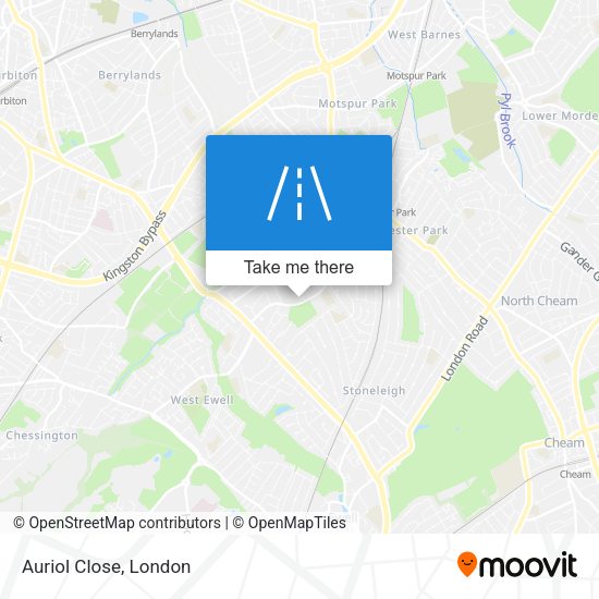 Auriol Close map