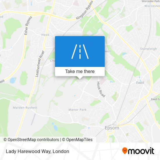 Lady Harewood Way map
