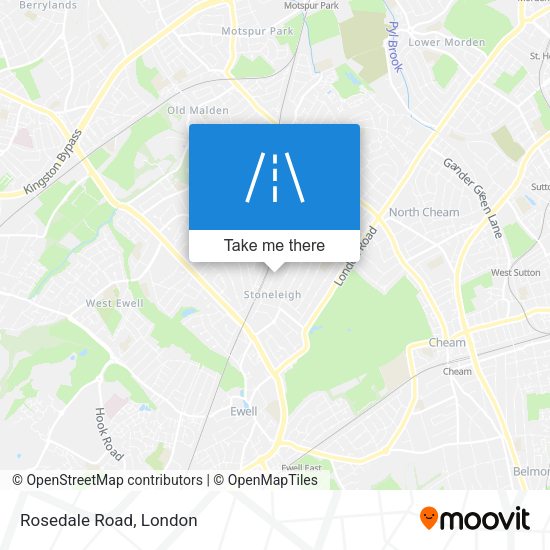 Rosedale Road map