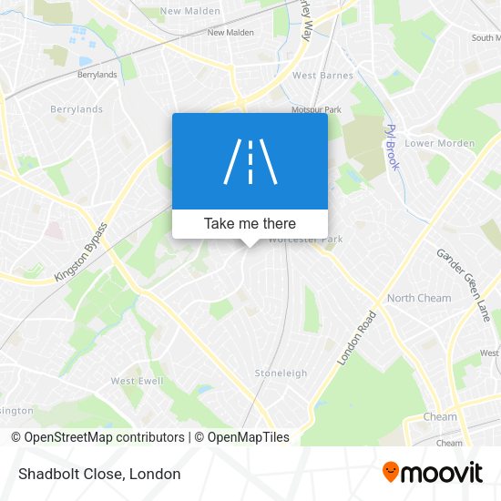 Shadbolt Close map