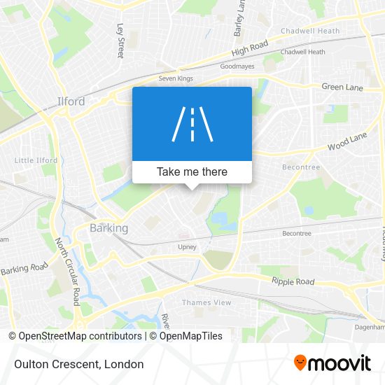 Oulton Crescent map