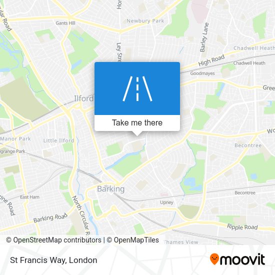 St Francis Way map