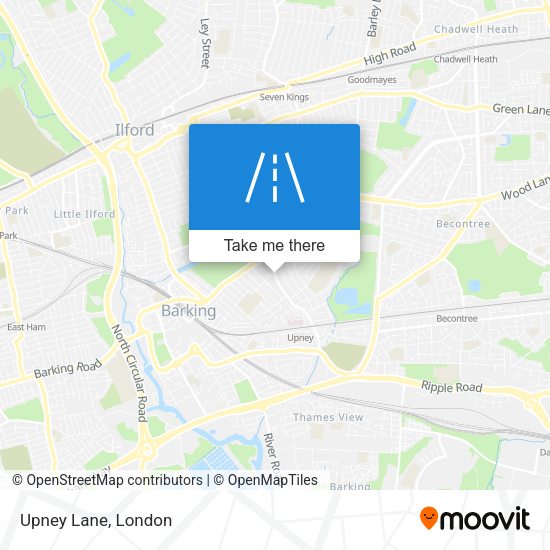 Upney Lane map
