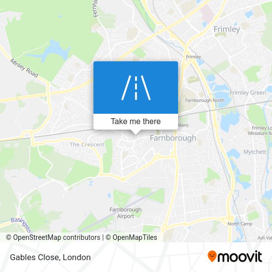 Gables Close map