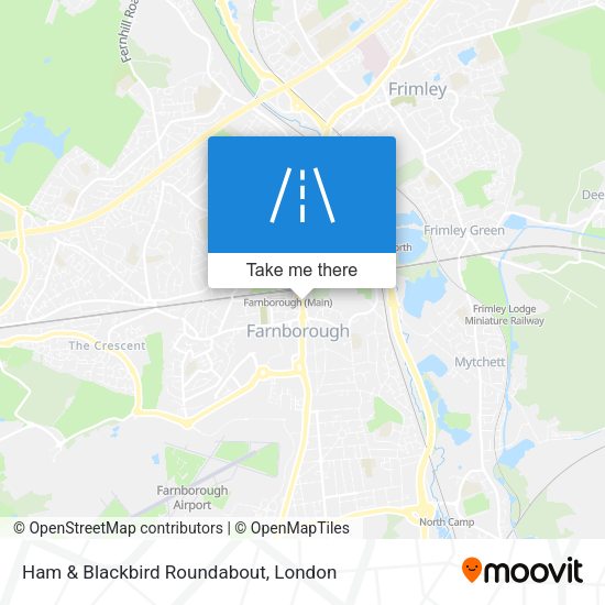 Ham & Blackbird Roundabout map