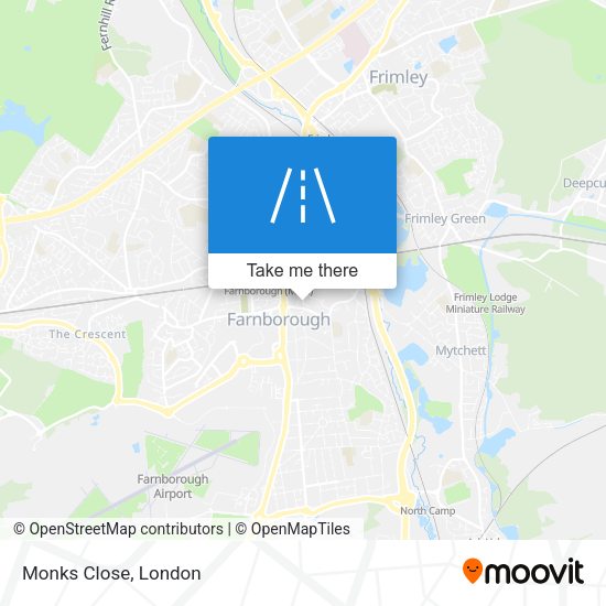 Monks Close map