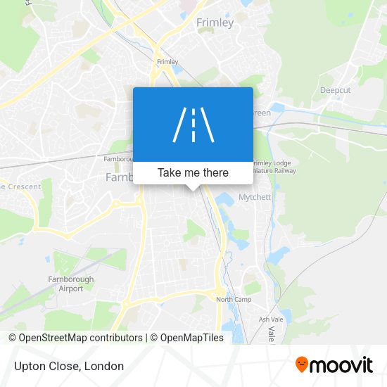 Upton Close map