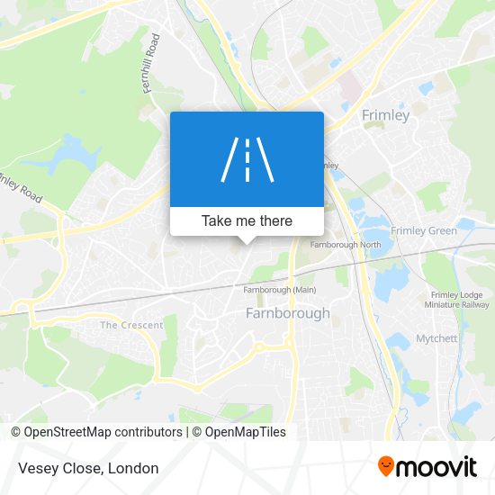 Vesey Close map