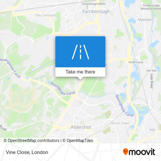 Vine Close map