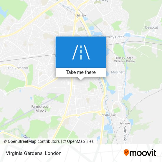 Virginia Gardens map