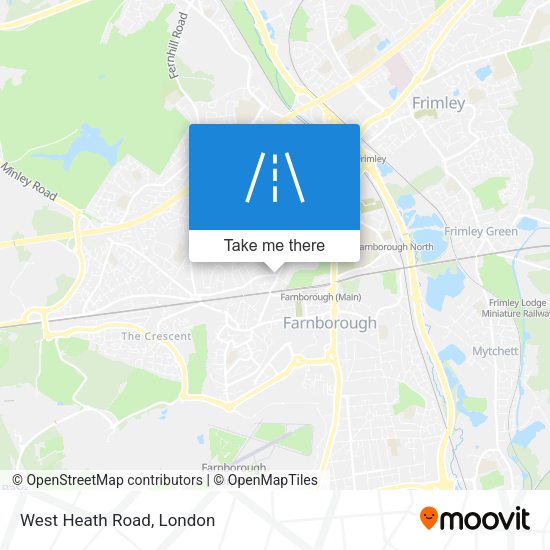 West Heath Road map