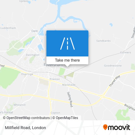 Millfield Road map