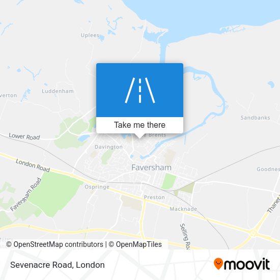 Sevenacre Road map