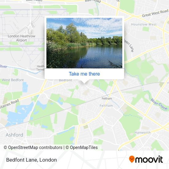 Bedfont Lane map