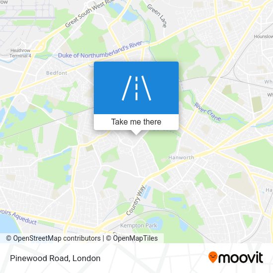 Pinewood Road map
