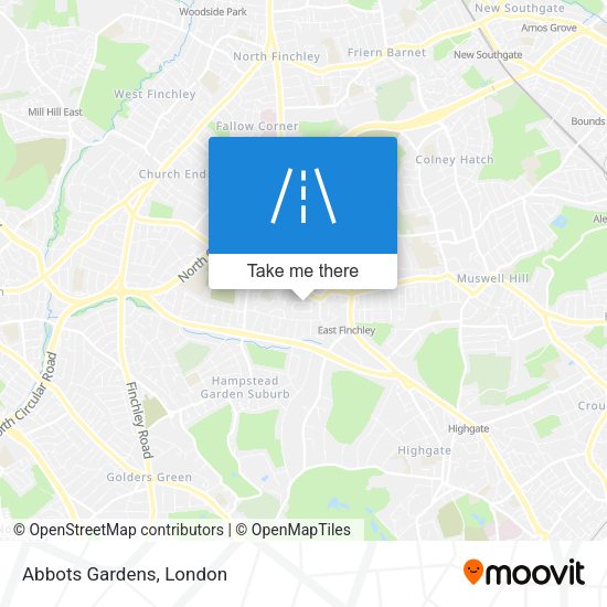 Abbots Gardens map