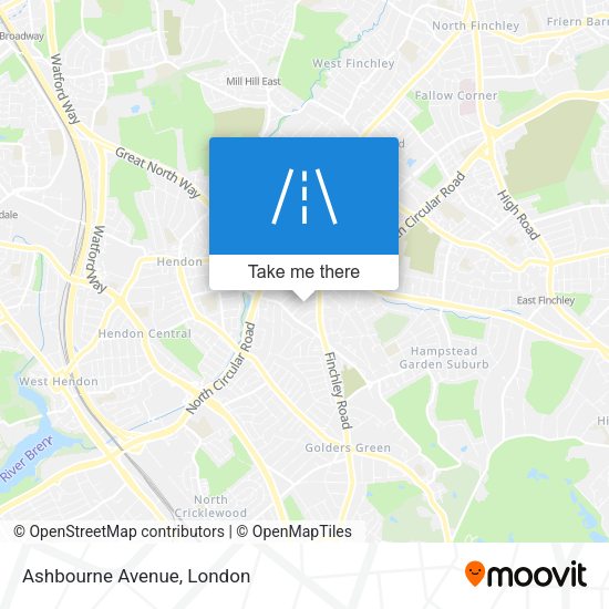 Ashbourne Avenue map