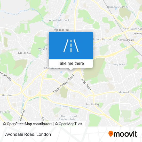 Avondale Road map