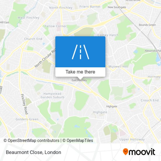 Beaumont Close map