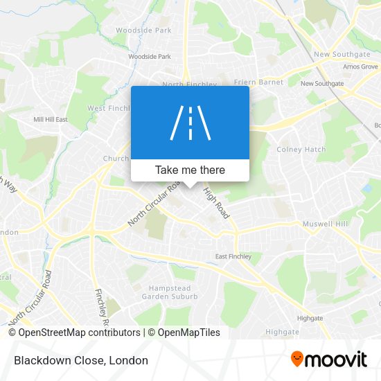 Blackdown Close map