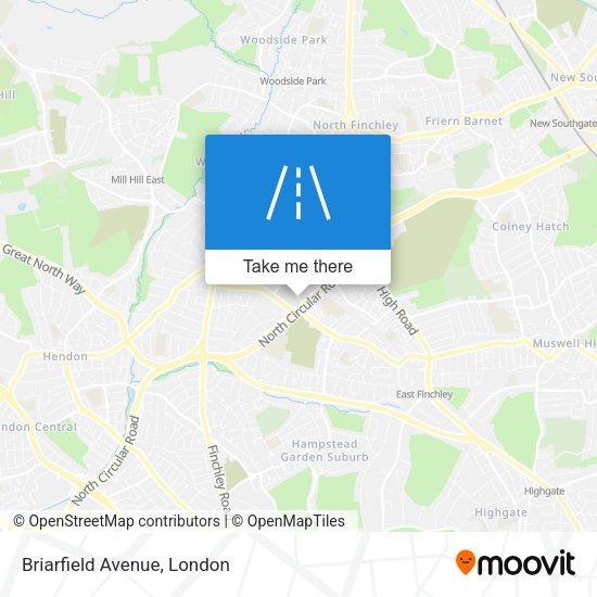 Briarfield Avenue map