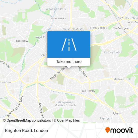 Brighton Road map