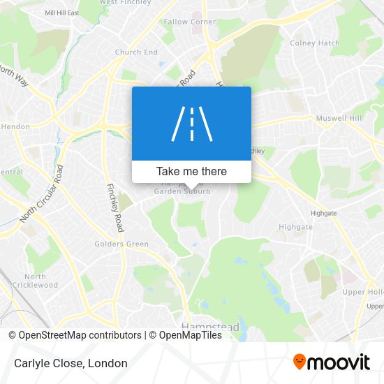 Carlyle Close map