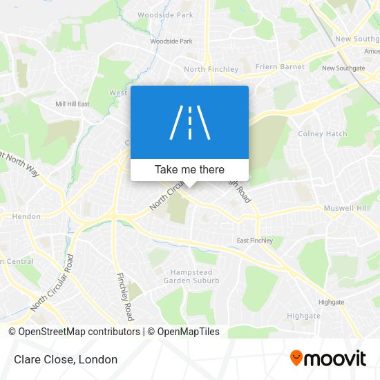 Clare Close map