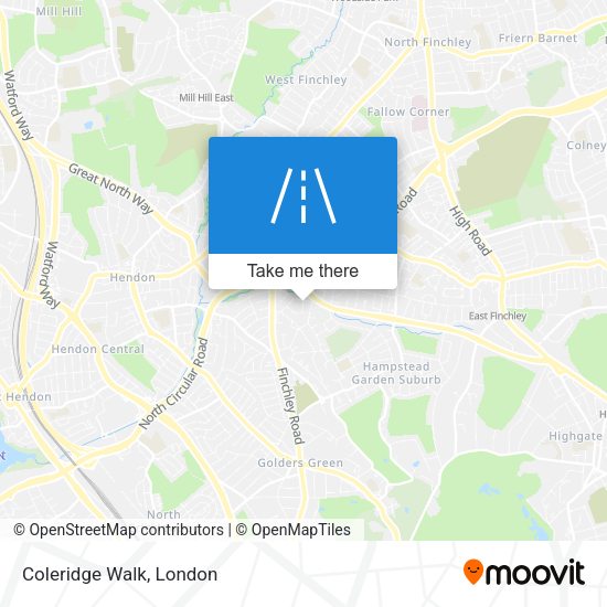 Coleridge Walk map