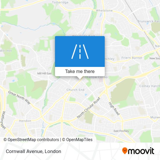 Cornwall Avenue map