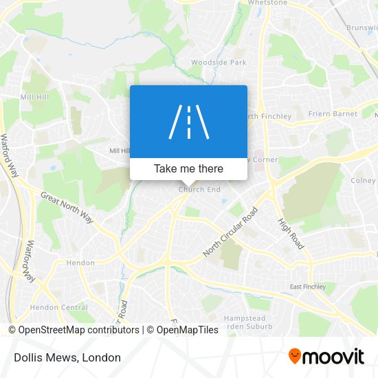 Dollis Mews map