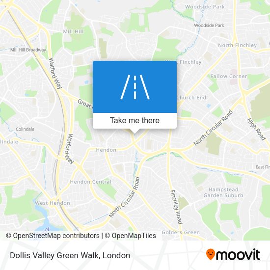 Dollis Valley Green Walk map