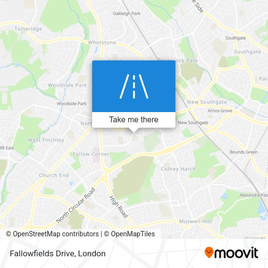 Fallowfields Drive map