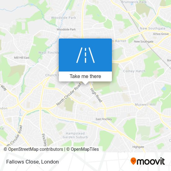 Fallows Close map