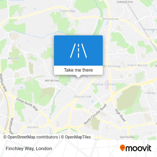 Finchley Way map