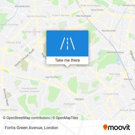 Fortis Green Avenue map