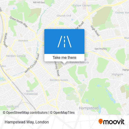 Hampstead Way map