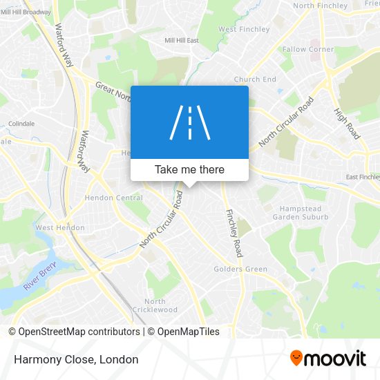 Harmony Close map