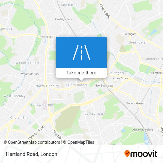 Hartland Road map