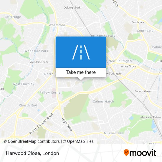 Harwood Close map