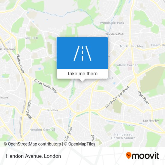 Hendon Avenue map