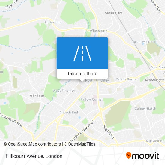 Hillcourt Avenue map