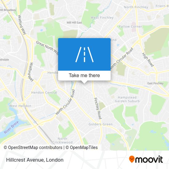 Hillcrest Avenue map