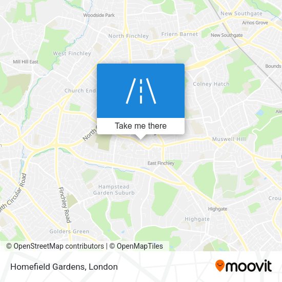 Homefield Gardens map