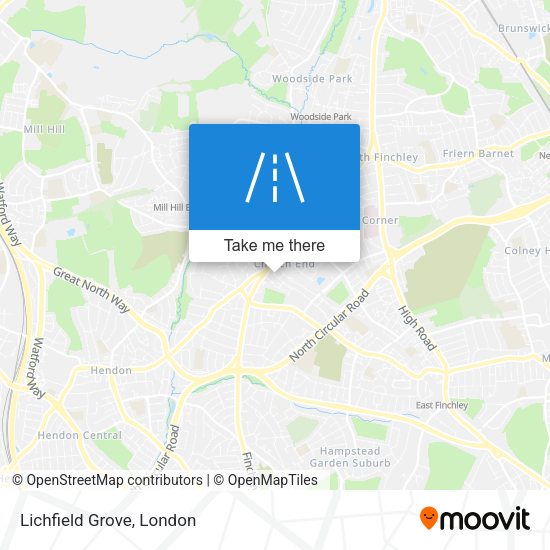 Lichfield Grove map